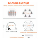 Barraca Impermeável Camping Iglu Tenda Acampamento 4 Pessoas