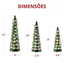 Mini Árvores de Natal com Led de Cerâmica