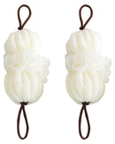 Bola de Banho Esfoliante com 2 Peças Limpeza e Esfoliação Corporal