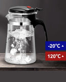 Chaleira em Vidro Resistente ao Calor com Infusor para Chá