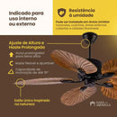 Ventilador de teto moderno Potente - ZenithBreeze NatureWave