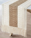 Caminho de Mesa Boho em Algodão Crochê Decoração Rústica e Moderna