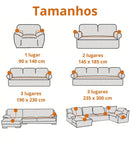 Capa de Sofá Floral com Elástico Protetor Decorativo e Ajustável