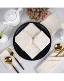 Conjunto 10 Guardanapos de Linho e Algodão 40x40cm para Jantar e Festa