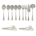 Conjunto Completo de Talheres para Servir em Aço Inoxidável