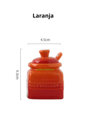 Conjunto de Potes de Cerâmica com Colher Armazenamento de Temperos Mel e Açúcar