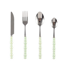 Conjunto de Talheres de Cerâmica com Cabo de Pérola com 4 Peças