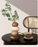 Conjunto de Vasos Criativos Cervo com Pedras Empilhadas para Decoração