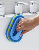 Escova de Limpeza com Alça e Cabeça de Esponja Para Cozinha e Banheiro