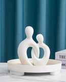 Escultura Decorativa de Casal para Sala Quarto ou Escritório