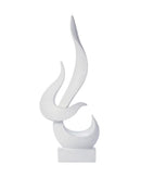 Escultura Decorativa de Chama Abstrata em Resina