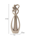 Escultura de Casal Abraçado Decoração Afetiva para Sala Quarto ou Escritório