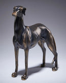 Estátua de Cachorro Galgo em Resina Decoração Elegante para Sala ou Escritório