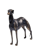 Estátua de Cachorro Galgo em Resina Decoração Elegante para Sala ou Escritório