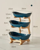 Fruteira com 2 ou 3 Camadas Estrutura em Bambu para Mesa Organizada