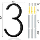 Números identificadores para residências grandes, efeito 3d - LuxuriousLabels