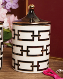 Jarra de Armazenamento em Cerâmica Dourada 350ml Decoração e Organização