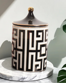 Jarra de Armazenamento em Cerâmica Dourada 350ml Decoração e Organização