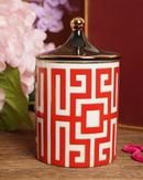 Jarra de Armazenamento em Cerâmica Dourada 350ml Decoração e Organização