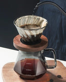 Jarra de Café de Vidro Transparente com Filtro Reutilizável Design Diamante