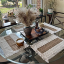 Jogo Americano Boho em Macramê 6 Peças