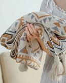 Manta de Tricô Grossa Boho Navajo Macia e Aconchegante