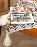 Manta de Tricô Grossa Boho Navajo Macia e Aconchegante