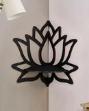 Prateleira de Canto de Parede em Madeira Estilo Boho