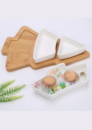 Prato de Sobremesa em Cerâmica Formato Árvore de Natal