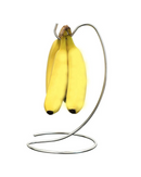 Rack de Banana com Ganchos em Bambu ou Ferro Suporte de Frutas Frescas