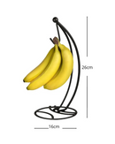 Rack de Banana com Ganchos em Bambu ou Ferro Suporte de Frutas Frescas