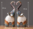 Kit de estatuetas modernas decorativas artesanais - Elefantes