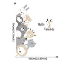 Adesivos decorativos infantis para parede - Animais Fofinhos da Savana