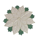 Sousplat Poinsétia Bordado para Natal