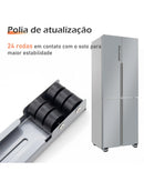 Suporte Móvel com Rodinhas Ajustável para Geladeira Máquina de Lavar e Móveis