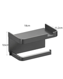 Suporte de Papel Higiênico Adesivo com Prateleira