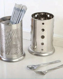 Suporte para Talheres em Aço Inoxidável Porta Talheres com Dreno