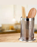 Suporte para Talheres em Aço Inoxidável Porta Talheres com Dreno