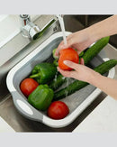 Tábua de Corte Dobrável 3 em 1 com Cesta de Drenagem