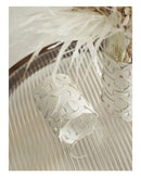 Vaso de Vidro com Couro Trançado Decoração Moderna para Sala ou Mesa