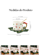 Xícara de 220ml com Prato e Colher