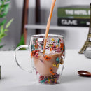 Caneca em Vidro Duplo Boro - 350ml FloralGlass Harmony